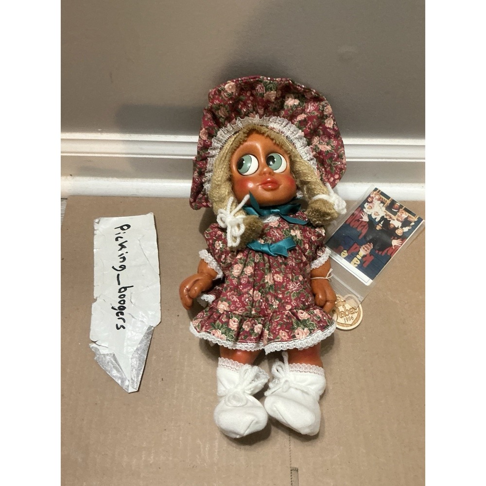 Vintage NABER Baby Hand Carved Molded Wood Doll "Sandy"
